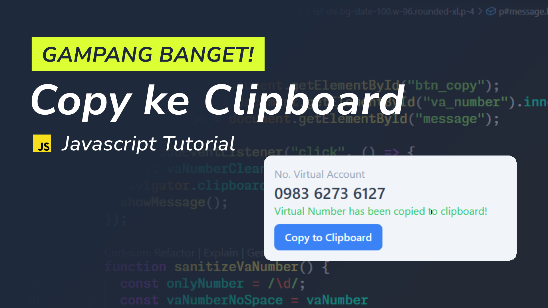 Tutorial Copy ke Clipboard dengan Javascript